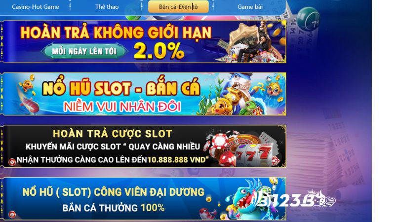 Khuyến mãi game Bắn cá từ 123b hấp dẫn chưa từng có 