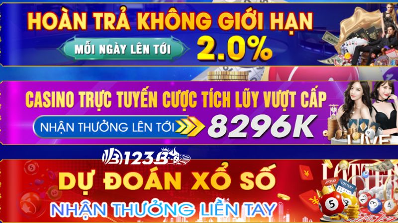 Chương trình ưu đãi sập sàn tại Trang chủ 123B