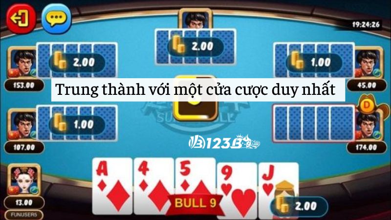 Thưởng thức chiến thắng nhờ trung thành với một cửa cược duy nhất