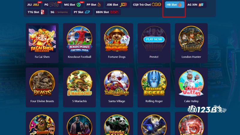 Sảnh game HB - Game Slot đầy màu sắc với tiền thưởng HOT đặc sắc