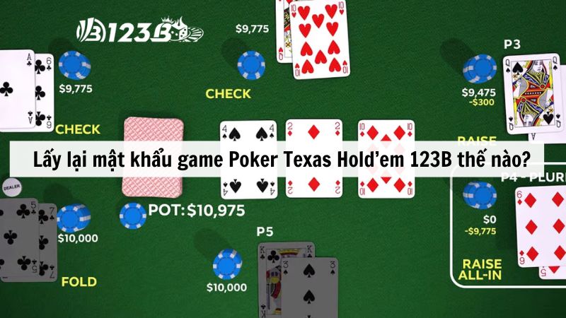 Lấy lại mật khẩu game Poker Texas Hold’em 123B thế nào?