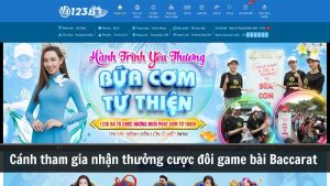 Cánh tham gia nhận thưởng cược đôi game bài Baccarat