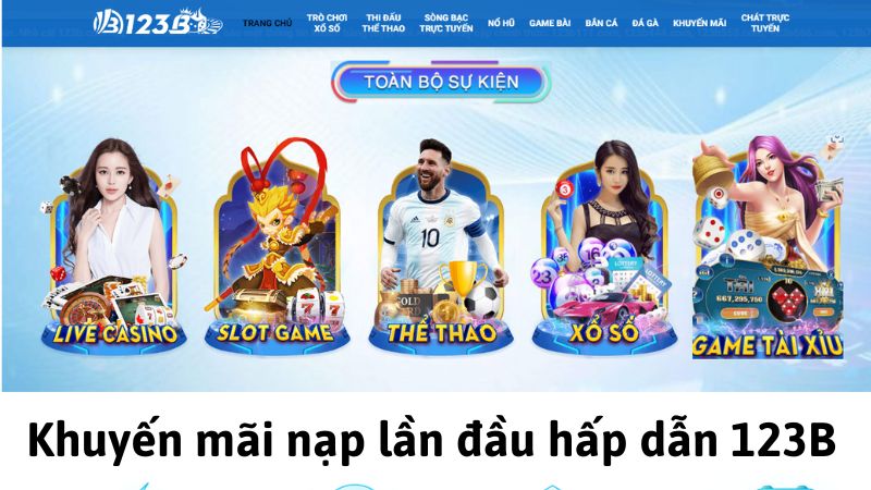 Khuyến mãi nạp lần đầu casino 123B