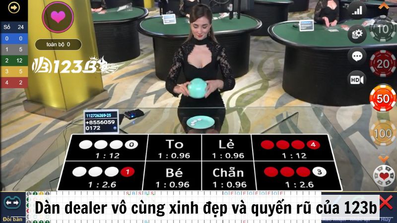 Dàn dealer vô cùng xinh đẹp và quyến rũ của 123b